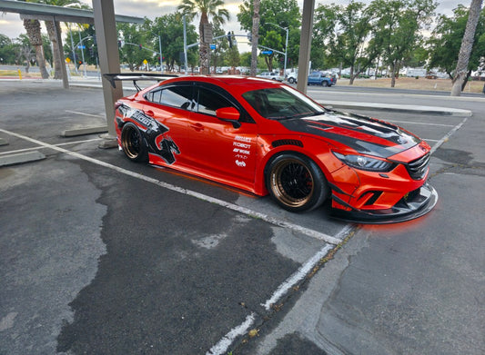 Mazda6 Sport Grand Touring Singature Carbon Edition 2014 2015 & Mazda6 Grand Touring 2016 2017 & Mazda6 Sport Grand Touring Singature Carbon Edition 2014 2015 2016 2017 2018 2019 2020 2021 2022 with Aftermarket Parts - 2014-2017 Version A / 2016-2017 Version B Front Bumper & Lip & Lower Front Splitter Lower Splitter from Robot Craftsman