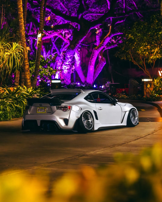 Toyota GT86 86 TRD GT SE Base ZN6 2017 2018 2019 2020 & Scion FR-S FRS ZN6 2013 2014 2015 2016 & BRZ TS Limited Premium ZN6 2013 2014 2015 2016 2017 2018 2019 2020 (compatible with ROBOT widebody kit) with Aftermarket Parts - Front Fenders Replacement & Rear Quarter Fender Flares & Side Skirts Carbon Fiber / FRP from Robot Craftsman