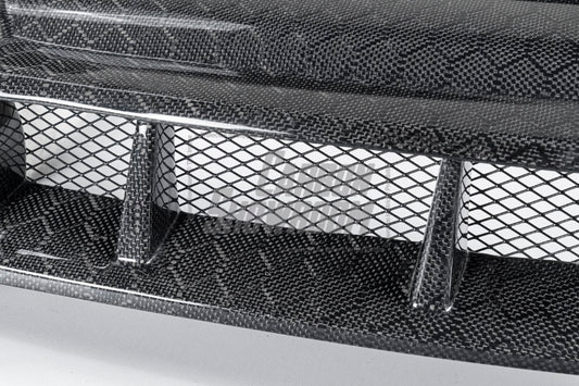 Volkswagen Golf R GTI Base MK7 MK7.5 2015 2016 2017 2018 2019 2020 2021 with Aftermarket Parts - Front Grill Replacement & ROBOT emblem cover Carbon Fiber / FRP from Robot Craftsman