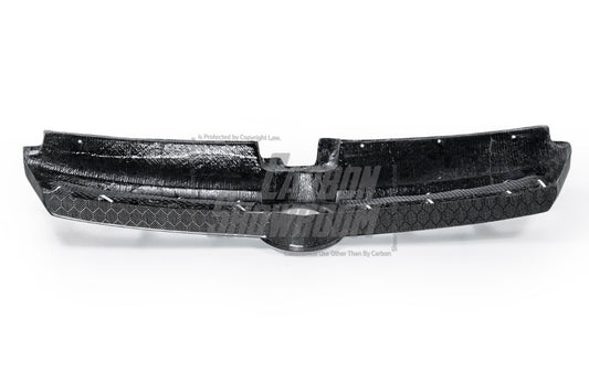 Volkswagen Golf R GTI Base MK7 MK7.5 2015 2016 2017 2018 2019 2020 2021 with Aftermarket Parts - Front Grill Replacement & ROBOT emblem cover Carbon Fiber / FRP from Robot Craftsman