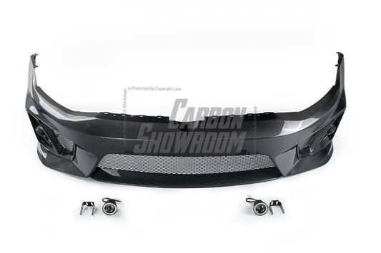 Volkswagen Golf R GTI Base MK7 MK7.5 2015 2016 2017 2018 2019 2020 2021 & Golf R GTI Base MK7 2015 2016 2017 & Golf R GTI Base MK7.5 2018 2019 2020 2021 with Aftermarket Parts - Front Lip & Front Bumper Carbon Fiber / FRP from Robot Craftsman