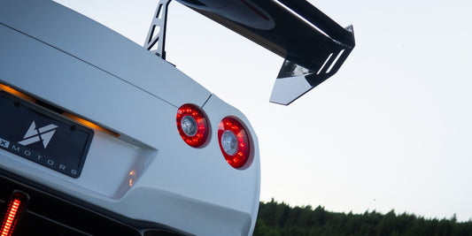 Nissan GTR Nismo T-Spec Black Edition Track Edition Premium Pure CBA DBA EBA 2008 2009 2010 2011 2012 2013 2014 2015 2016 2017 2018 2019 2020 2021 2022 2023 2024 with Aftermarket Parts - "Godzilla" Swan Neck Thor GT Wing Carbon Fiber / FRP from Robot Craftsman