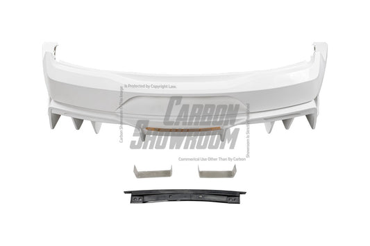 Ford Mustang Ecoboost V6 GT March1 Bullitt S550.1 S550.2 2015 2016 2017 2018 2019 2020 2021 2022 2023 with Aftermarket Parts - GTD Style Rear Bumper & Diffuser Carbon Fiber / FRP from Robot Craftsman