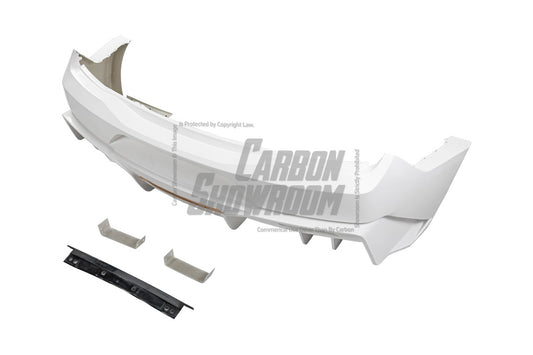 Ford Mustang Ecoboost V6 GT March1 Bullitt S550.1 S550.2 2015 2016 2017 2018 2019 2020 2021 2022 2023 with Aftermarket Parts - GTD Style Rear Bumper & Diffuser Carbon Fiber / FRP from Robot Craftsman