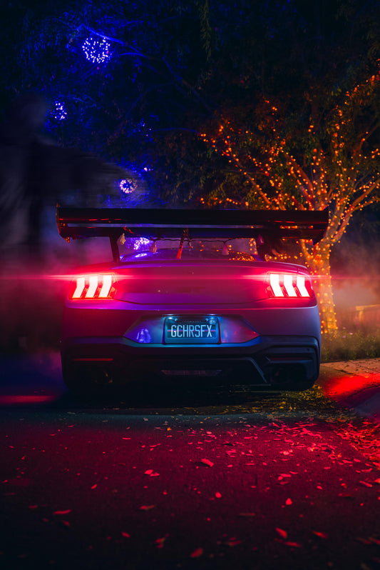 Ford Mustang Ecoboost V6 GT March1 Bullitt S550.1 S550.2 2015 2016 2017 2018 2019 2020 2021 2022 2023 (limits trunk functionality) with Aftermarket Parts - GTD Style Rear Spoiler Wing Carbon Fiber  FRP from Robot Craftsman