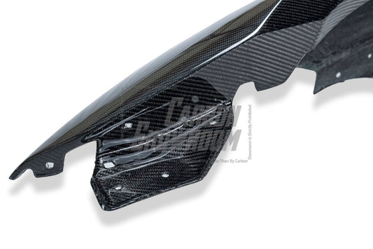 Nissan GTR Nismo T-Spec Black Edition Track Edition Premium Pure 2008 2009 2010 2011 2012 2013 2014 2015 2016 2017 2018 2019 2020 2021 2022 2023 2024&nbsp;(slightly wider than stock, designed to be compatible with ROBOT CRAFTSMAN front bumper) with Aftermarket Parts - "Godzilla" Narrow Body Front Fenders Carbon Fiber / FRP from Robot Craftsman