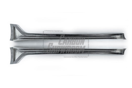 Tesla Model 3 Performance Long Range Standard Base 2017 2018 2019 2020 2021 2022 2023 with Aftermarket Parts - "Hacker" Widebody Wheel Arches & Side Skirts Carbon Fiber / FRP from Robot Craftsman