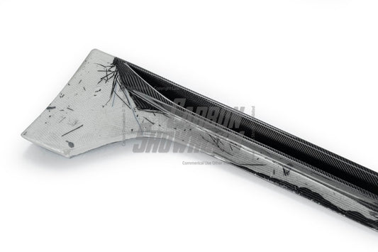 Tesla Model 3 Performance Long Range Standard Base 2017 2018 2019 2020 2021 2022 2023 with Aftermarket Parts - "Hacker" Widebody Wheel Arches & Side Skirts Carbon Fiber / FRP from Robot Craftsman