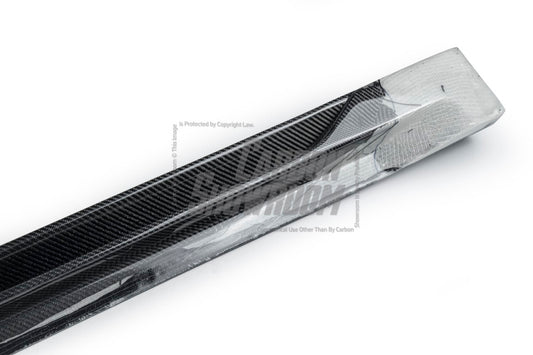 Tesla Model 3 Performance Long Range Standard Base 2017 2018 2019 2020 2021 2022 2023 with Aftermarket Parts - "Hacker" Widebody Wheel Arches & Side Skirts Carbon Fiber / FRP from Robot Craftsman