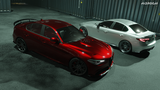 Alfa Romeo Giulia Quadrifoglio Sport Veloce Ti Sprint RWD AWD Lusso Base 2017-ON with Robot Craftsman's Aftermarket Parts - Standard Package "HIDROGAI" Carbon Fiber / FRP