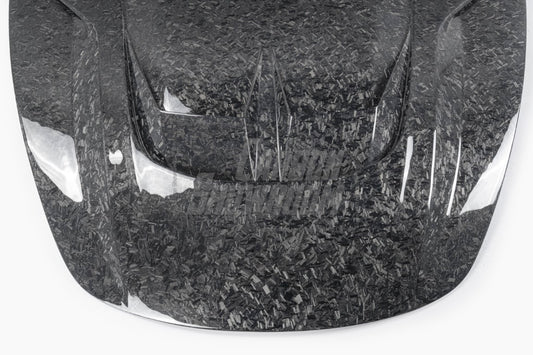 Tesla Model 3 Performance Long Range Standard Base 2017 2018 2019 2020 2021 2022 2023 with Aftermarket Parts - "Hacker" V2 Hood Bonnet Carbon Fiber / FRP from Robot Craftsman