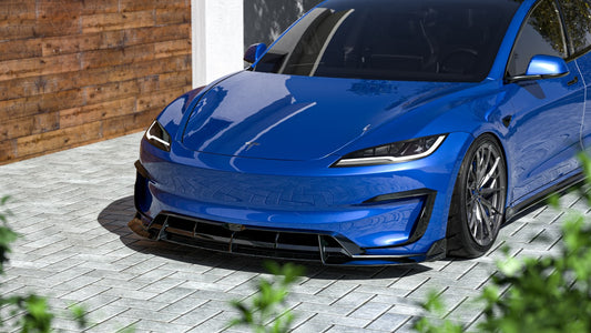 Tesla Model 3 Performance 2024-ON with Robot Craftsman's Aftermarket Parts - Upper Valences Hidrogai Carbon Fiber / FRP