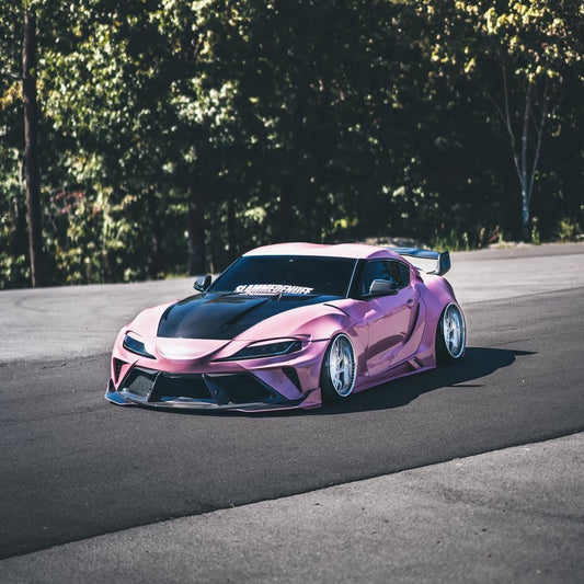 Toyota Supra MK5 A90 A91 3.0 2.0 2020 2021 2022 2023 2024 with Aftermarket Parts - Hyperion Widebody Hood Bonnet Carbon Fiber / FRP from Robot Craftsman