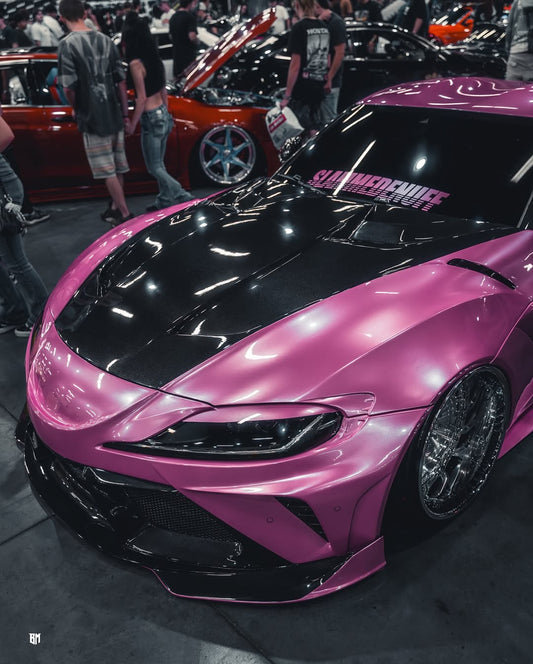 Toyota Supra MK5 A90 A91 3.0 2.0 2020 2021 2022 2023 2024 with Aftermarket Parts - Hyperion Widebody Hood Bonnet Carbon Fiber / FRP from Robot Craftsman
