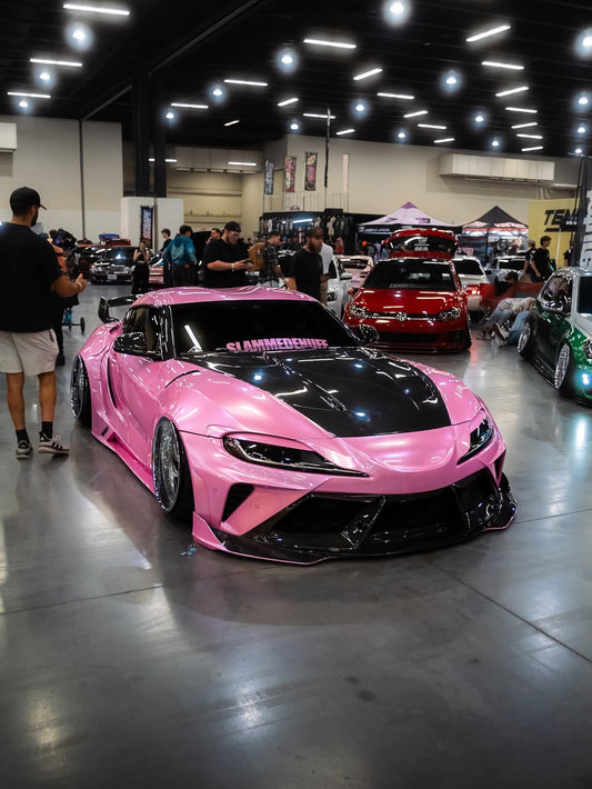 Toyota Supra MK5 A90 A91 3.0 2.0 2020 2021 2022 2023 2024 with Aftermarket Parts - Hyperion Widebody Hood Bonnet Carbon Fiber / FRP from Robot Craftsman