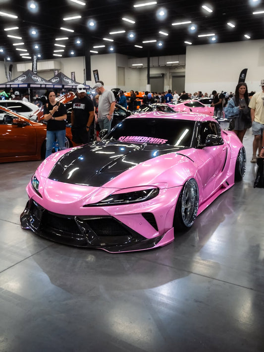 Toyota Supra MK5 A90 A91 3.0 2.0 2020 2021 2022 2023 2024 with Aftermarket Parts - Hyperion Widebody Hood Bonnet Carbon Fiber / FRP from Robot Craftsman