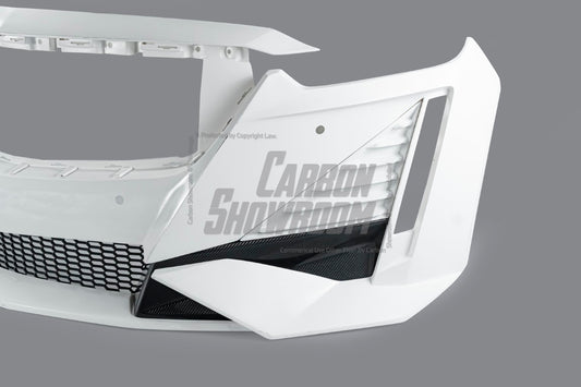 Cadillac CT5 CT5-V Sport Premium Luxury Base 2020 2021 2022 2023 2024 with Aftermarket Parts - "PRISM" Front Bumper & Front Lip Carbon Fiber / FRP from Robot Craftsman