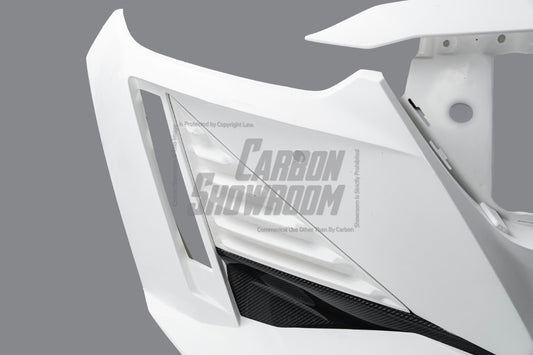 Cadillac CT5 CT5-V Sport Premium Luxury Base 2020 2021 2022 2023 2024 with Aftermarket Parts - "PRISM" Front Bumper & Front Lip Carbon Fiber / FRP from Robot Craftsman