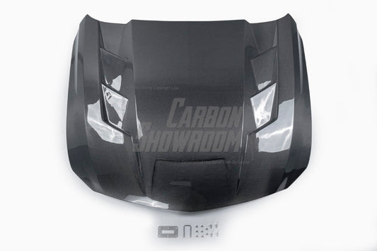 Cadillac CT5 CT5-V Blackwing Sport Premium Luxury Base 2020 2021 2022 2023 2024 with Aftermarket Parts - "PRISM" Hood Bonnet Carbon Fiber / FRP from Robot Craftsman