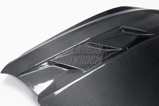 Cadillac CT5 CT5-V Blackwing Sport Premium Luxury Base 2020 2021 2022 2023 2024 with Aftermarket Parts - "PRISM" Hood Bonnet Carbon Fiber / FRP from Robot Craftsman