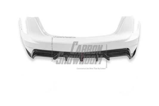 Cadillac CT5 CT5-V Blackwing Sport Premium Luxury Base 2020 2021 2022 2023 2024 with Aftermarket Parts - "PRISM" Rear Bumper & Diffuser Carbon Fiber / FRP from Robot Craftsman