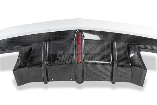 Cadillac CT5 CT5-V Blackwing Sport Premium Luxury Base 2020 2021 2022 2023 2024 with Aftermarket Parts - "PRISM" Rear Bumper & Diffuser Carbon Fiber / FRP from Robot Craftsman