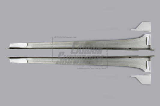 Cadillac CT5 CT5-V Sport Premium Luxury Base 2020 2021 2022 2023 2024 with Aftermarket Parts - PRISM Side Skirts Carbon Fiber / FRP from Robot Craftsman
