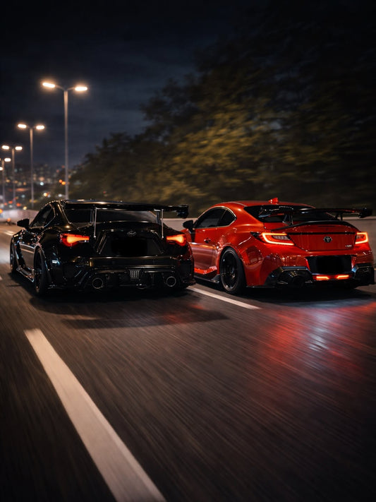 Toyota GT86 86 TRD GT SE Base ZN6 2017 2018 2019 2020 & Scion FR-S FRS ZN6 2013 2014 2015 2016 & BRZ TS Limited Premium ZN6 2013 2014 2015 2016 2017 2018 2019 2020 (compatible with ROBOT widebody kit) with Aftermarket Parts - Rear Bumper & Diffuser Carbon Fiber / FRP from Robot Craftsman