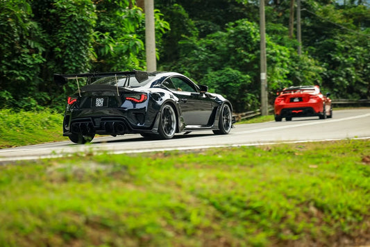 Toyota GT86 86 TRD GT SE Base ZN6 2017 2018 2019 2020 & Scion FR-S FRS ZN6 2013 2014 2015 2016 & BRZ TS Limited Premium ZN6 2013 2014 2015 2016 2017 2018 2019 2020 (compatible with ROBOT widebody kit) with Aftermarket Parts - Rear Bumper & Diffuser Carbon Fiber / FRP from Robot Craftsman