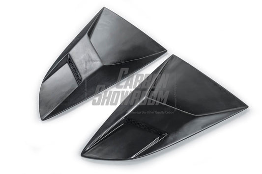 Subaru BRZ ZD8 2022 2023 2024 & Toyota GR86 ZN8 2022 2023 2024 with Aftermarket Parts - "SHINING" Side Window Louver Trim Carbon Fiber / FRP from Robot Craftsman
