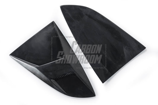Subaru BRZ ZD8 2022 2023 2024 & Toyota GR86 ZN8 2022 2023 2024 with Aftermarket Parts - "SHINING" Side Window Louver Trim Carbon Fiber / FRP from Robot Craftsman
