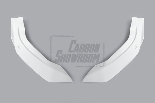 Tesla Model Y Performance AWD Long Range RWD Standard 2020 2021 2023 2024 with Aftermarket Parts - "STARSHIP" Stage 1 Corner Lip (2 pcs) & Stage 2 Corner Lip (4 pcs) & Front Bumper Carbon Fiber from Robot Craftsman