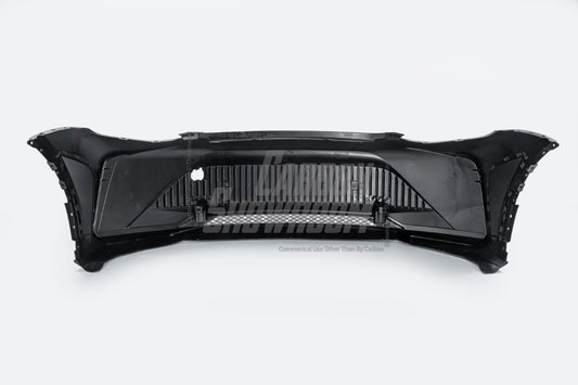 Tesla Model Y Performance AWD Long Range RWD Standard 2020 2021 2023 2024 with Aftermarket Parts - "STARSHIP" Stage 1 Corner Lip (2 pcs) & Stage 2 Corner Lip (4 pcs) & Front Bumper Carbon Fiber from Robot Craftsman