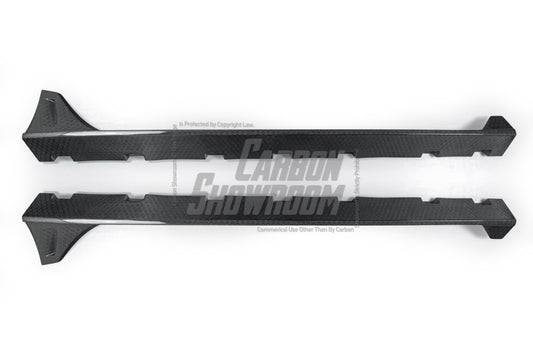 Honda Civic 10th Gen FC1 FC2 FC5 FC6 2016 2017 2018 2019 2020 2021 & Civic 10th Gen FK7 2017 2018 2019 2020 2021 (compatible with both OEM width and ROBOT CRAFTSMAN widebody) with Aftermarket Parts - Side Skirts Carbon Fiber / FRP from Robot Craftsman