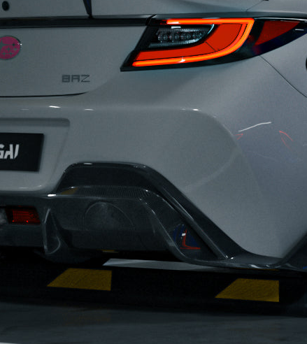 Subaru BRZ ZD8 2020 2021 2022 2023 2024 &amp; Toyota GR86 ZN8 2020 2021 2022 2023 2024 with Aftermarket Parts - "HIDROGAI" Single Exhaust Tip Conversion Cap Carbon Fiber / FRP