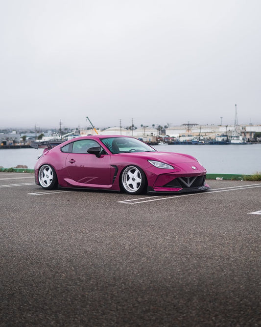 Subaru BRZ ZD8 2022 2023 2024 & Toyota GR86 ZN8 2022 2023 2024 with Aftermarket Parts - "SHINING" Narrow Body Front Bumper & Lip Carbon Fiber / FRP from Robot Craftsman