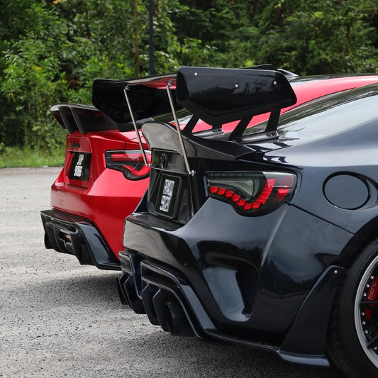 Toyota GT86 86 TRD GT SE Base ZN6 2017 2018 2019 2020 & Scion FR-S FRS ZN6 2013 2014 2015 2016 & BRZ TS Limited Premium ZN6 2013 2014 2015 2016 2017 2018 2019 2020 with Aftermarket Parts - Swan Neck Hammer GT Wing Carbon Fiber / FRP from Robot Craftsman