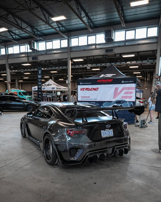 Toyota GT86 86 TRD GT SE Base ZN6 2017 2018 2019 2020 & Scion FR-S FRS ZN6 2013 2014 2015 2016 & BRZ TS Limited Premium ZN6 2013 2014 2015 2016 2017 2018 2019 2020 with Aftermarket Parts - Swan Neck Hammer GT Wing Carbon Fiber / FRP from Robot Craftsman