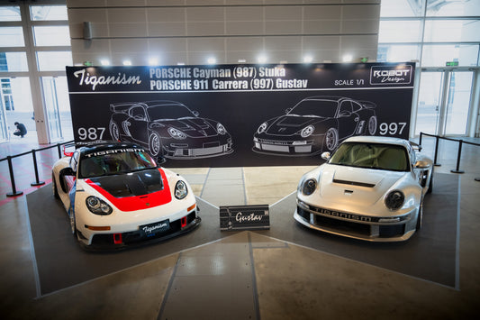 Porsche 911 997.1 997.2 Carrera Base S 2009–2012 (997.1 requires 997.2 taillights) with Robot Craftsman's Aftermarket Parts - Package A "TIGANISM GUSTAV" Carbon Fiber / FRP