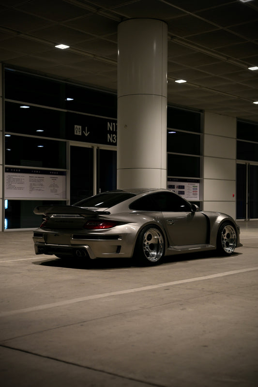 Porsche 911 997.1 997.2 Carrera Base S 2009–2012 (997.1 requires 997.2 taillights) with Robot Craftsman's Aftermarket Parts - Package A "TIGANISM GUSTAV" Carbon Fiber / FRP