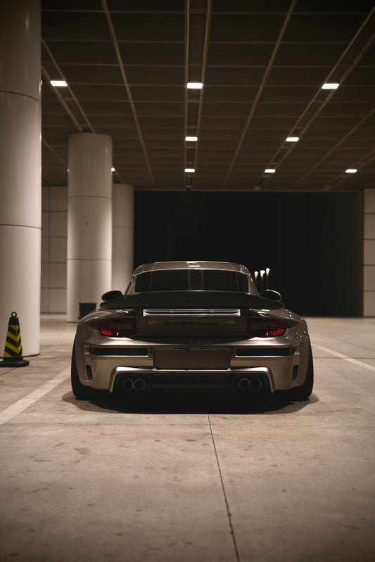 Porsche 911 997.1 997.2 Carrera Base S 2009–2012 (997.1 requires 997.2 taillights) with Robot Craftsman's Aftermarket Parts - Package A "TIGANISM GUSTAV" Carbon Fiber / FRP