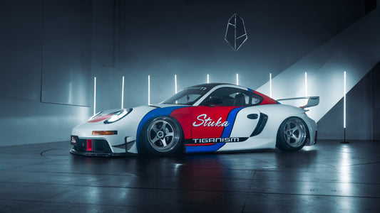 Porsche 987.1 Cayman Base / S 2005 2006 2007 2008 & 987.2 Cayman Base / S / R 2009 2010 2011 2012 with Aftermarket Parts - TITANISM STUKA Rear Quarter Panel Flares Carbon Fiber / FRP from Robot Craftsman