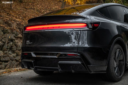 Tesla Model Y Juniper 2026-ON with Aftermarket Parts - HIDROGAI Rear Diffuser Carbon Fiber / FRP