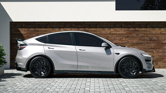 Tesla Model Y Juniper 2026-ON with Aftermarket Parts - HIDROGAI Rear Diffuser Carbon Fiber / FRP
