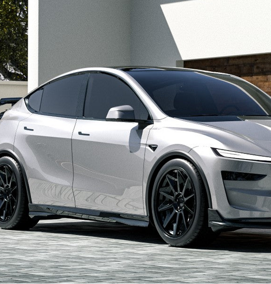 Tesla Model Y Juniper 2026-ON with Aftermarket Parts - HIDROGAI Side Skirts Carbon Fiber / FRP