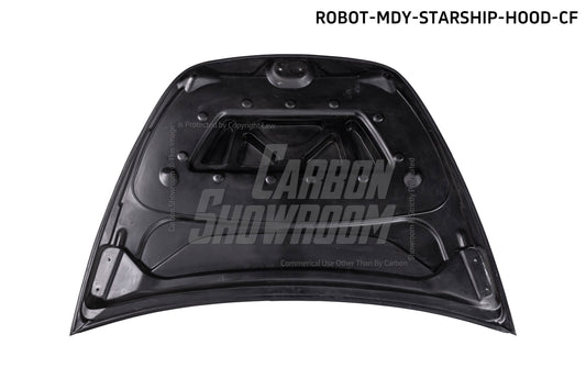 Tesla Model Y Performance AWD Long Range RWD Standard 2020 2021 2023 2024 with Aftermarket Parts - "CRYPTON" Hood Carbon Fiber / FRP from Robot Craftsman