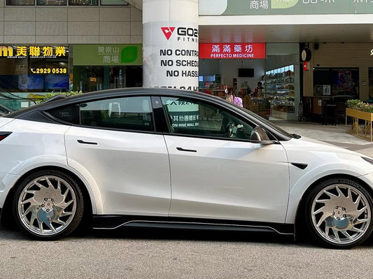 Tesla Model Y Performance AWD Long Range RWD Standard 2020 2021 2022 2023 2024 with Aftermarket Parts - "STARSHIP" Wheel Arches PP from Robot Craftsman