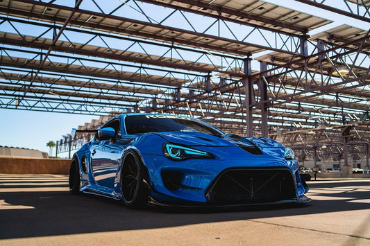Toyota GT86 86 TRD GT SE Base ZN6 2017 2018 2019 2020 & Scion FR-S FRS ZN6 2013 2014 2015 2016 & BRZ TS Limited Premium ZN6 2013 2014 2015 2016 2017 2018 2019 2020 (compatible with ROBOT widebody kit) with Aftermarket Parts - Front Corner Canards (Pair) & Front Inner Vents Canards (Pair) Carbon Fiber / FRP from Robot Craftsman