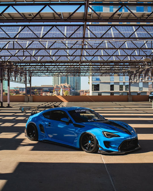 Toyota GT86 86 TRD GT SE Base ZN6 2017 2018 2019 2020 & Scion FR-S FRS ZN6 2013 2014 2015 2016 & BRZ TS Limited Premium ZN6 2013 2014 2015 2016 2017 2018 2019 2020 (compatible with ROBOT widebody kit) with Aftermarket Parts - Front Corner Canards (Pair) & Front Inner Vents Canards (Pair) Carbon Fiber / FRP from Robot Craftsman
