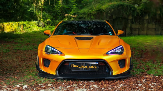 Toyota GT86 86 TRD GT SE Base ZN6 2017 2018 2019 2020 & Scion FR-S FRS ZN6 2013 2014 2015 2016 & BRZ TS Limited Premium ZN6 2013 2014 2015 2016 2017 2018 2019 2020 (compatible with ROBOT widebody kit) with Aftermarket Parts - Front Bumper & Lip Carbon Fiber / FRP from Robot Craftsman